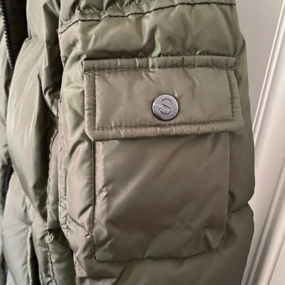 S13 New York Down Jacket Army Forest Green Puffer Small - Picture 5 of 8